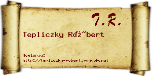 Tepliczky Róbert névjegykártya